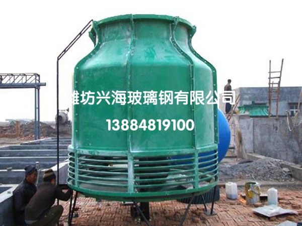 圓形冷卻塔安裝現(xiàn)場